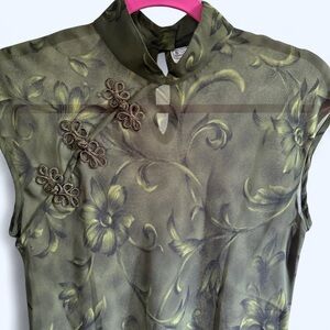 Jessica Howard Green Qipao-style Dress